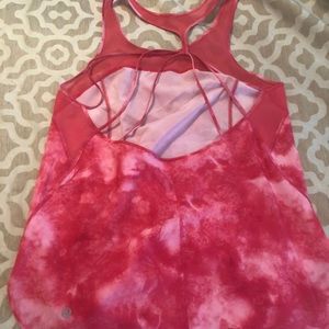 Lululemon Pink Tie Dye Tank 💖size 6
